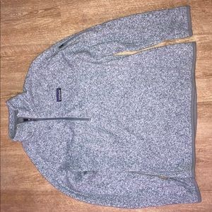 Gray Patagonia quarter-zip